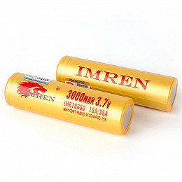 BATTERY AND CHARGERS - IMREN 18650 3000MAH 20A/40A IMR BATTERY (GOLD) 1PCS