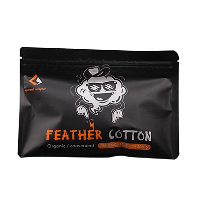 COTTON - Geekvape Squares of Feather Organic Cotton 20pcs