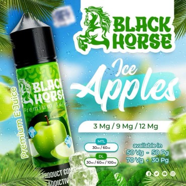 BLACK HORSE - 100ML GREEN APPLE ICE