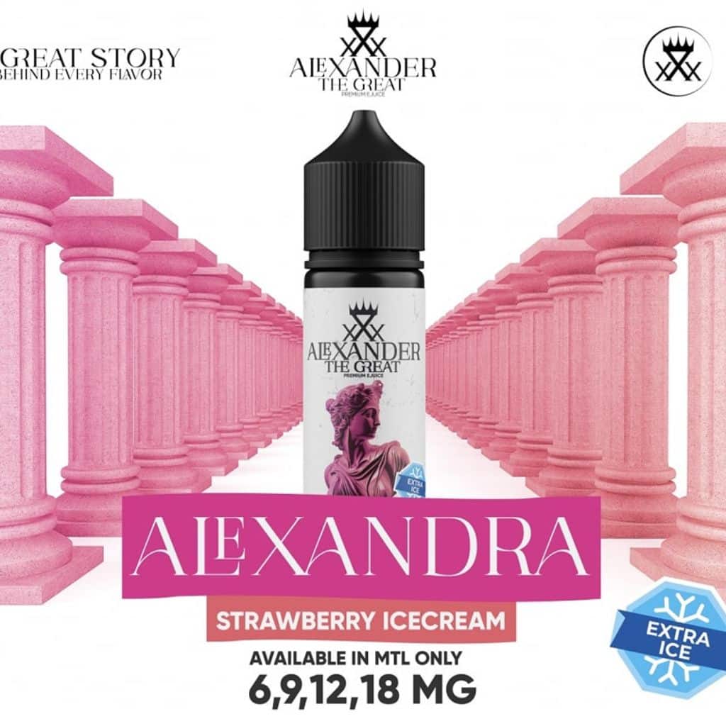 Alexander Strawberry Ice Cream 60Ml Mtl | فيب مصر - Elkot Store Alexander Strawberry Ice Cream 60Ml Mtl