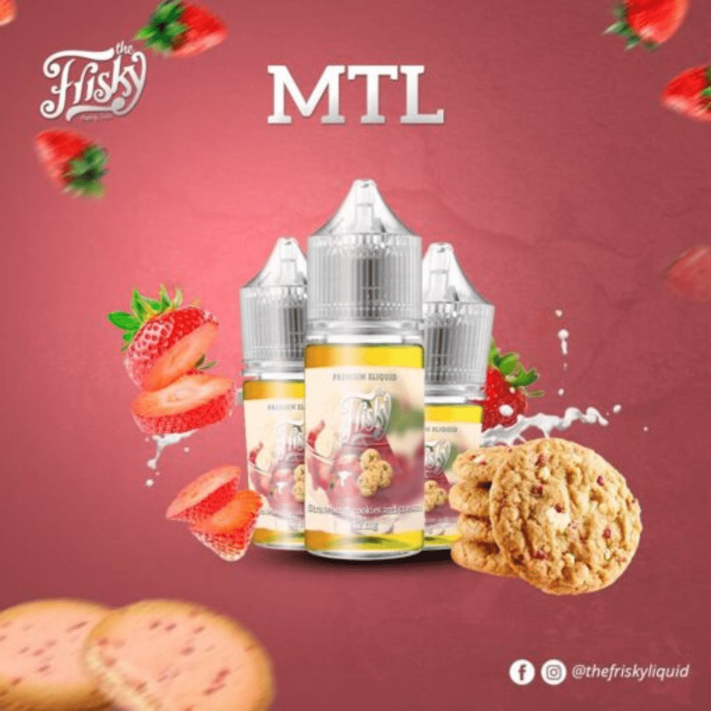 Frisky Strawberry Cookies Cream – 30Ml Salt Nicotine | فيب مصر - Elkot Store Frisky Strawberry Cookies Cream – 30Ml Salt Nicotine New