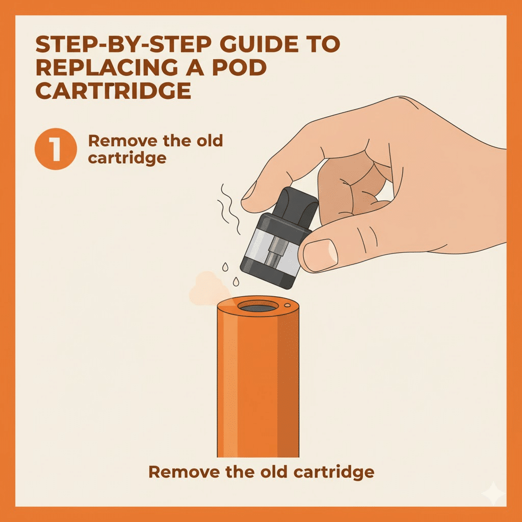 Best Pod Cartridges &Amp; Replacement Guide 2025 | فيب مصر - Elkot Store 1. Remove The Old Cartridge