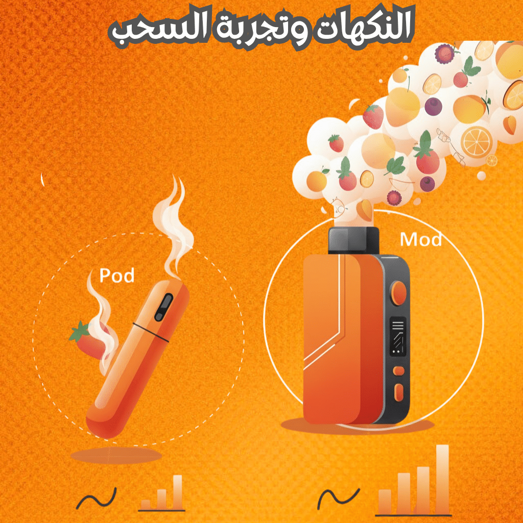 النكهات وتجربة السحب