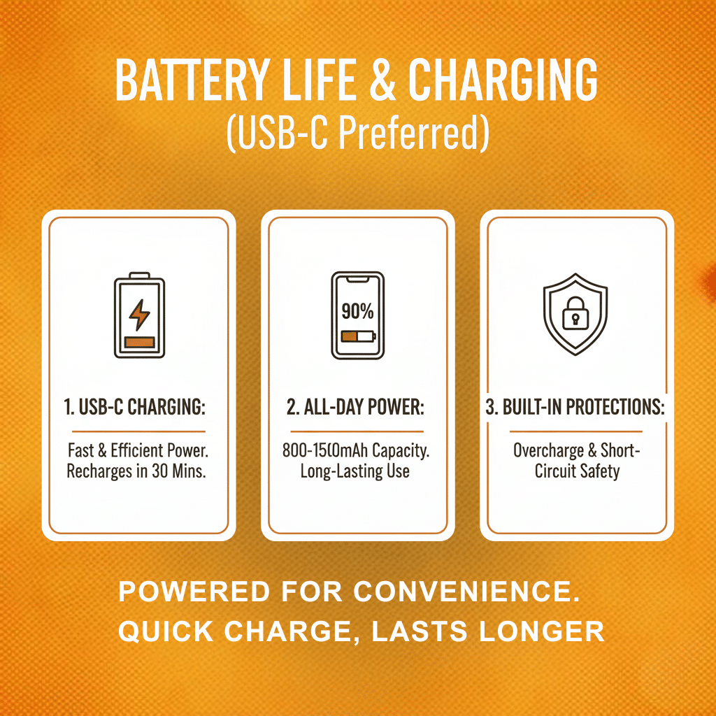 Battery Life &Amp; Charging (Usb-C Preferred)