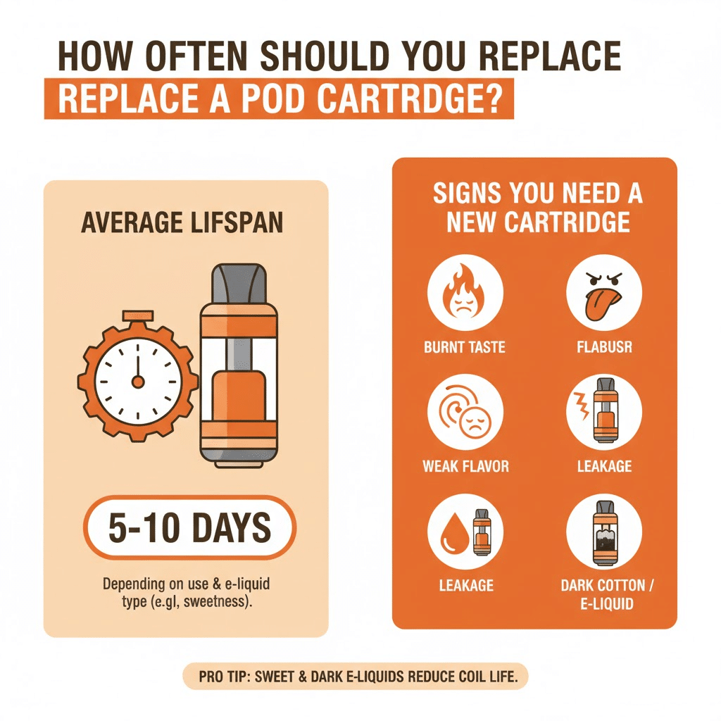 Best Pod Cartridges &Amp; Replacement Guide 2025 | فيب مصر - Elkot Store How Often Should You Replace A Pod Cartridge?