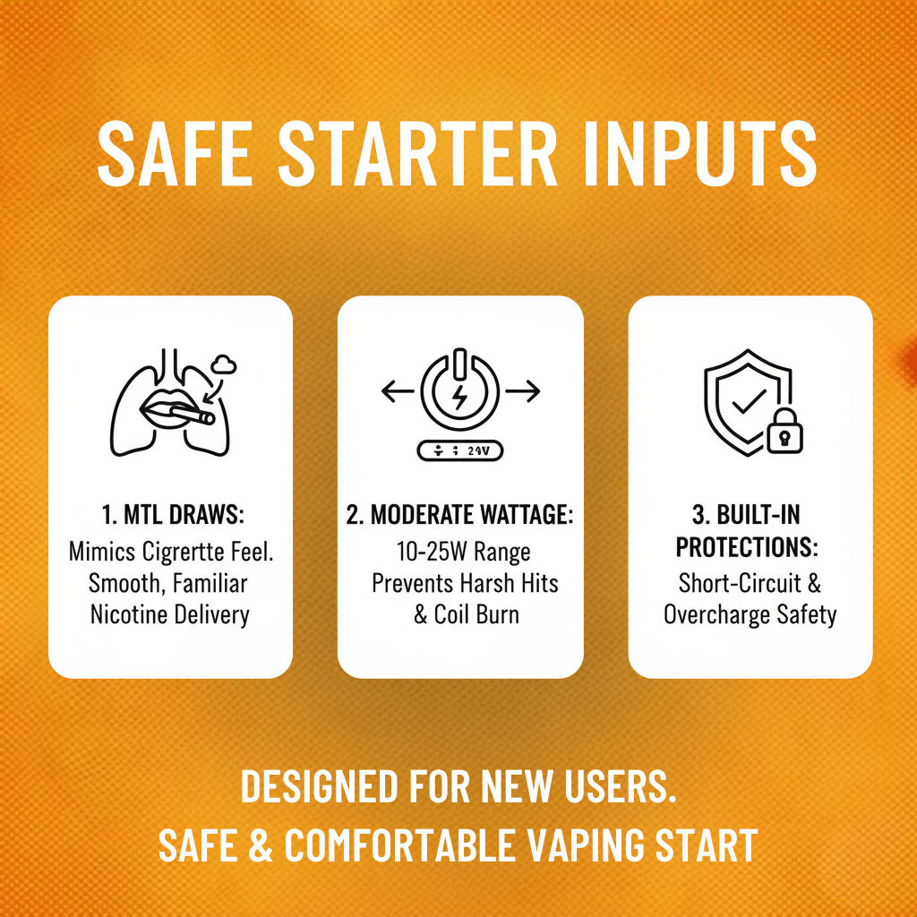 Safe Starter Inputs (Mtl Draws, Moderate Wattage)