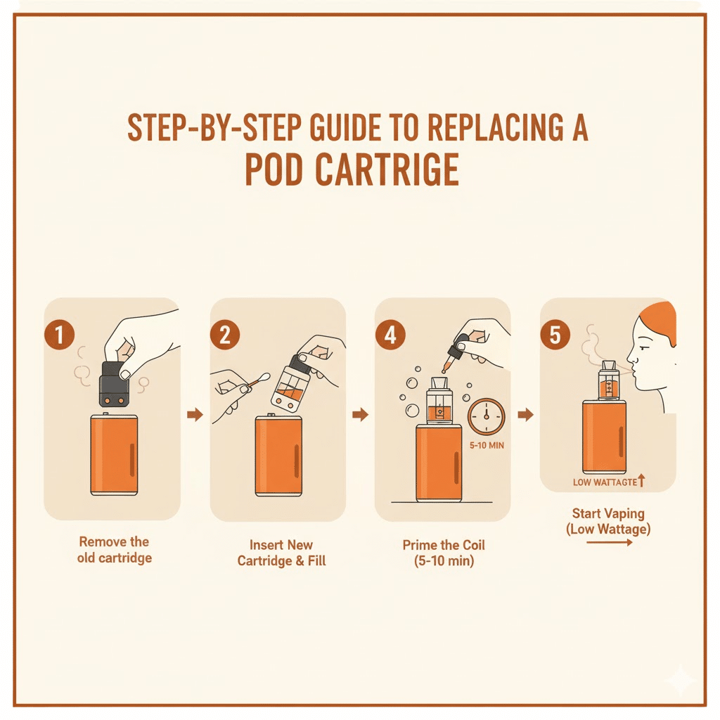 Best Pod Cartridges &Amp; Replacement Guide 2025 | فيب مصر - Elkot Store Step-By-Step Guide To Replacing A Pod Cartridge