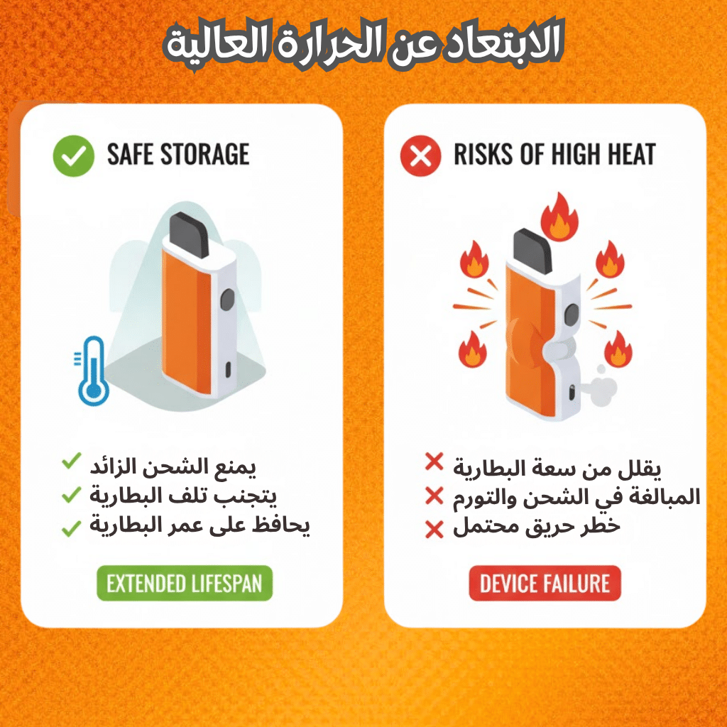 شواحن وبطاريات بود | أيهما الأفضل؟ 2025| Best Pod Chargers &Amp; Batteries | فيب مصر - Elkot Store الابتعاد عن الحرارة العالية