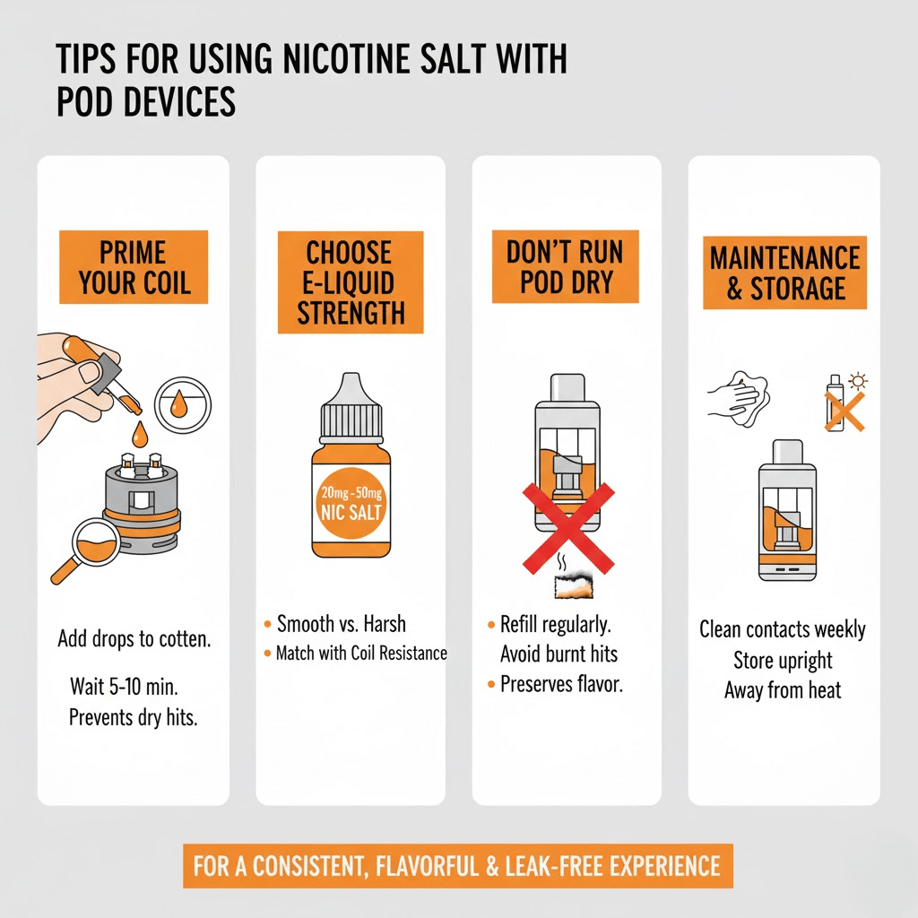 Tips For Using Nicotine Salt With Pod Devices