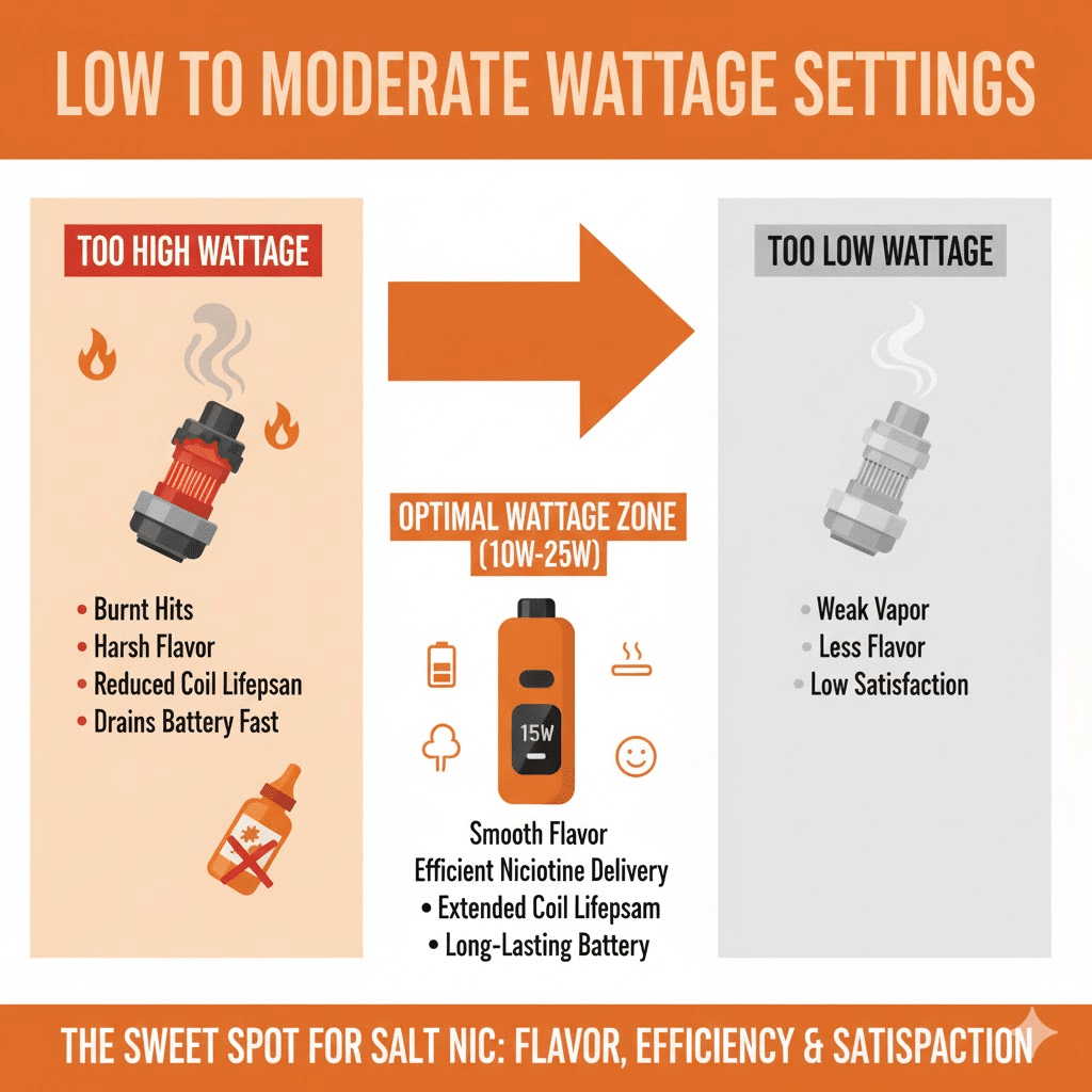 Low To Moderate Wattage Settings