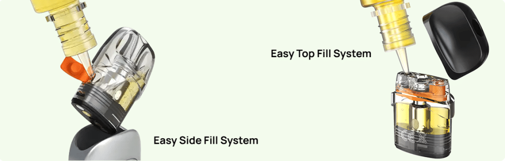 مقارنة اسباير بيكسو و بيكسو اورا | ايهما افضل لك 2025 | فيب مصر - Elkot Store الكارتيدج المشترك و نظام Pixo Pods الموحد: سعة التخزين وسهولة الملء