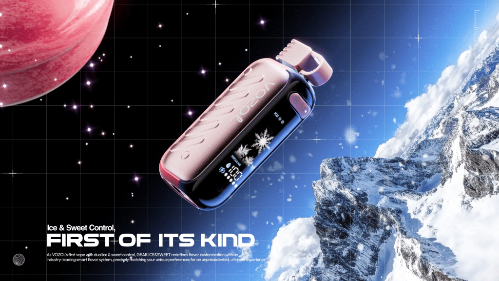فوزول جير آيس سويت 50 الف بف | Best Vozol Disposable 2025 | فيب مصر - Elkot Store تعريف جهاز فوزول جير آيس سويت ومكانته في سوق الفيب