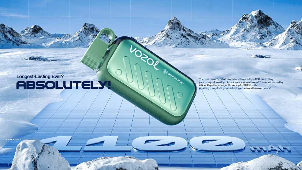 فوزول جير آيس سويت 50 الف بف | Best Vozol Disposable 2025 | فيب مصر - Elkot Store بطارية فوزول جير آيس سويت