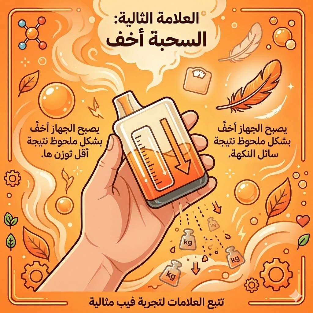 كيف تعرف أن الفيب الديسبوزبال انتهى؟ 5 علامات مؤكدة | فيب مصر - Elkot Store العلامة الثانية: انخفاض كثافة البخار وضعف السحبة