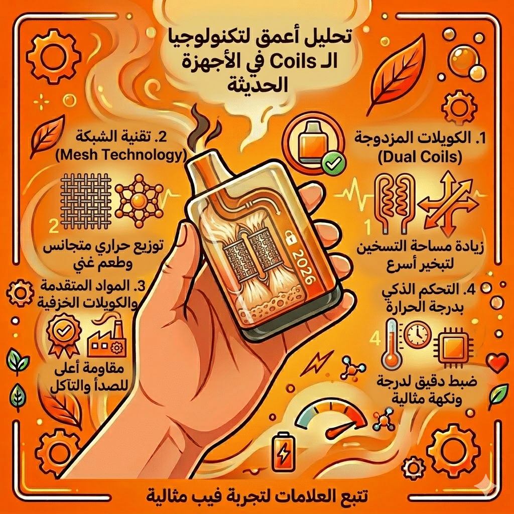 كيف تعرف أن الفيب الديسبوزبال انتهى؟ 5 علامات مؤكدة | فيب مصر - Elkot Store تحليل أعمق لتكنولوجيا الـ Coils في الأجهزة الحديثة