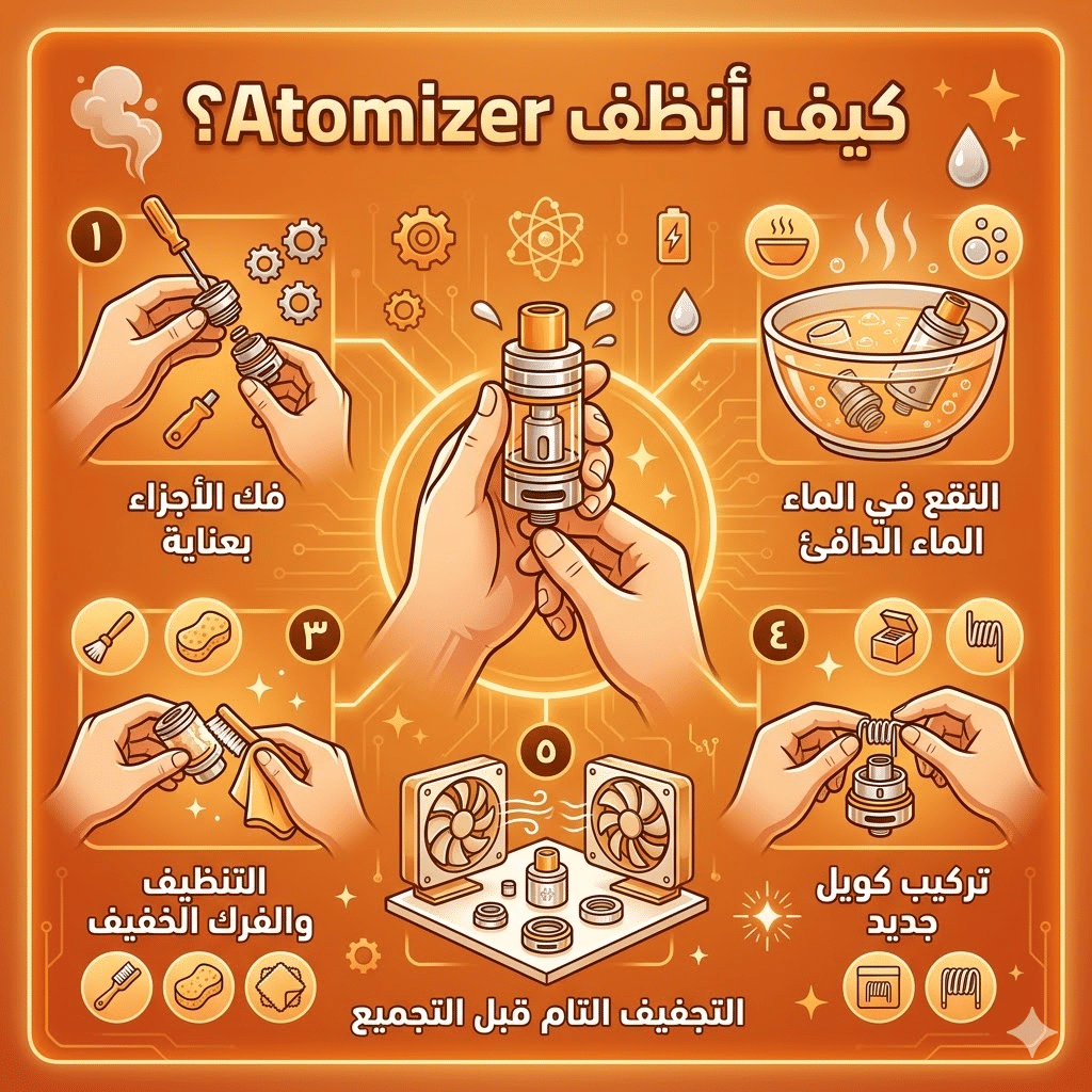 جهاز الفيب لا يقرأ الكويل ما الحل؟ | حل مشكلة No Atomizer Check Atomizer | فيب مصر - Elkot Store كيف أنظف Atomizer؟