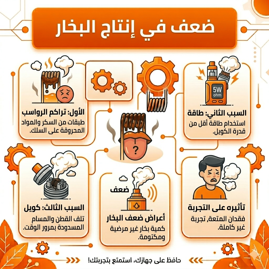 متى تغير كويل الفيب (Coil) | ؟ 4 علامات تدل على تلفه | فيب مصر - Elkot Store ضعف في إنتاج البخار