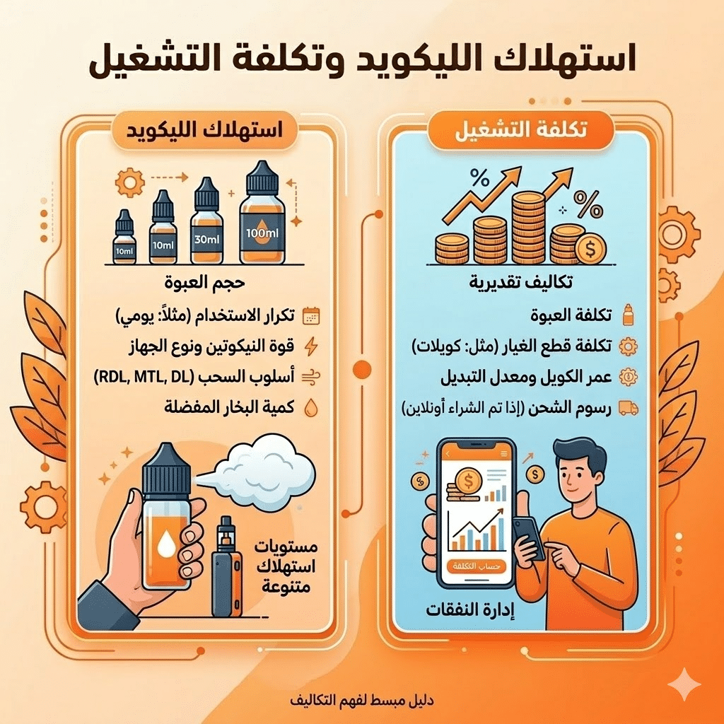 الفرق بين Mtl و Rdl | سحبة السيجارة (Mtl) ولاسحبة الشيشة (Dl): أيهما الأنسب لك؟ | فيب مصر - Elkot Store استهلاك الليكويد وتكلفة التشغيل