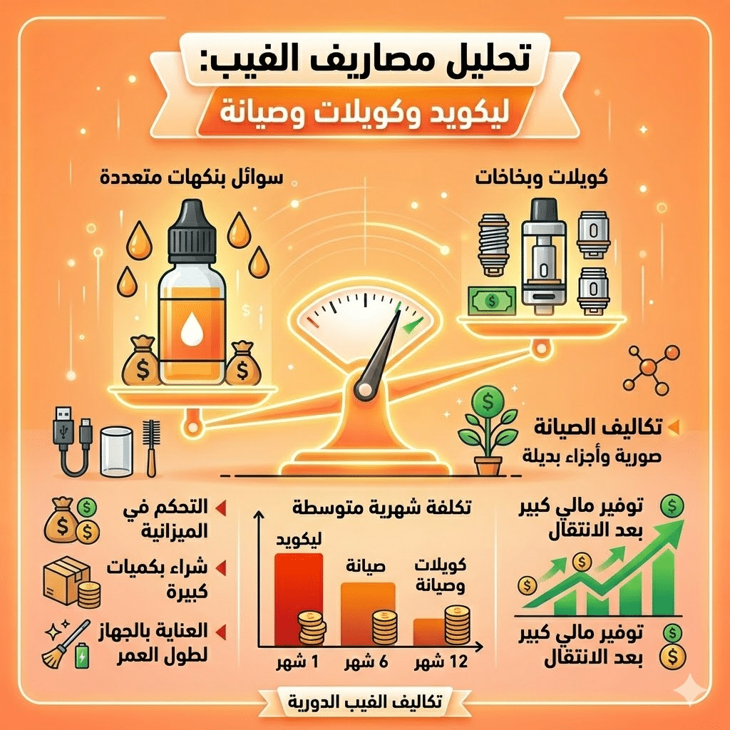 أضرار الفيب مقارنة بالسجائر | الفيب مقابل التدخين التقليدي: مقارنة شاملة للتكلفة والأضرار (بحذر طبي) | فيب مصر - Elkot Store مصاريف الفيب من ليكويد وكويلات وصيانة