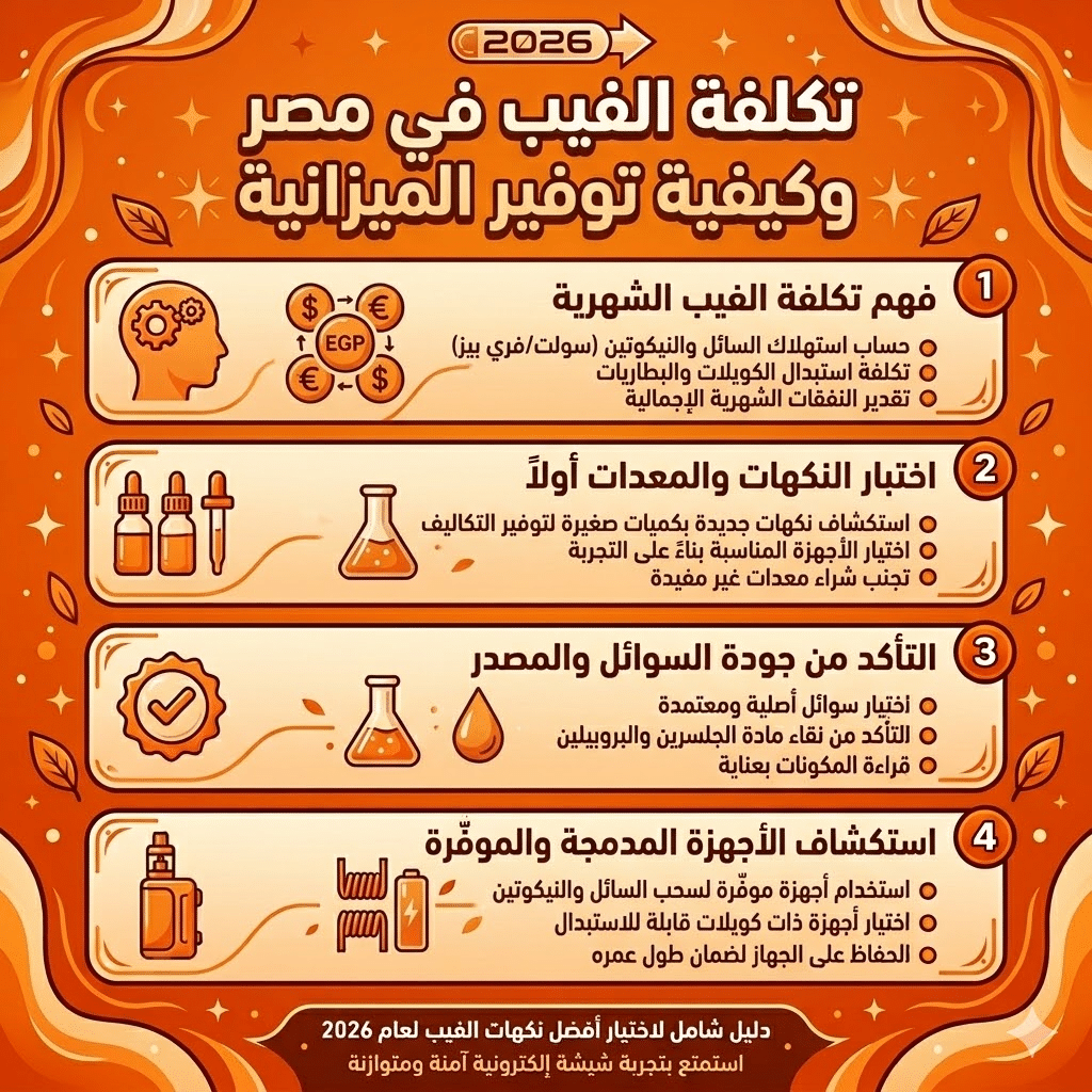 أفضل نكهات الفيب (الليكويد) الأكثر مبيعاً وتقييماً هذا العام | فيب مصر - Elkot Store تكلفة الفيب في مصر وكيفية توفير الميزانية