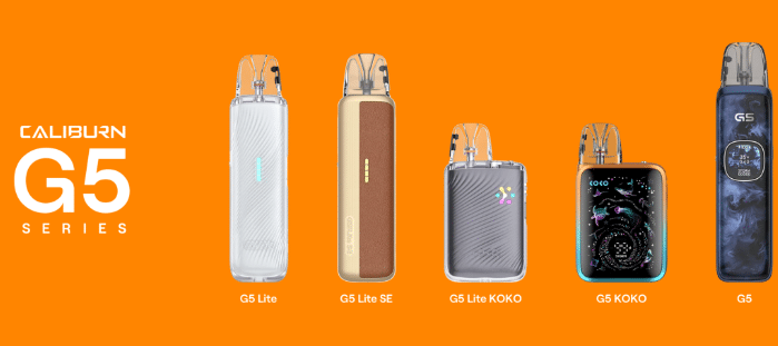 مواصفات كاليبرن G5 : مراجعة شاملة لجهاز Caliburn G5 بود 2026 | فيب مصر - Elkot Store مقارنة شاملة بين كاليبرن G5 وإصدار كاليبرن G4