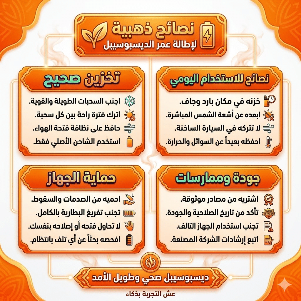 كم يوم تدوم الديسبوسيبل؟ دليلك لحساب عدد السحبات الحقيقية | فيب مصر - Elkot Store كم يوم تدوم الديسبوسيبل؟ دليلك لحساب عدد السحبات الحقيقية | Elkot Vape Store