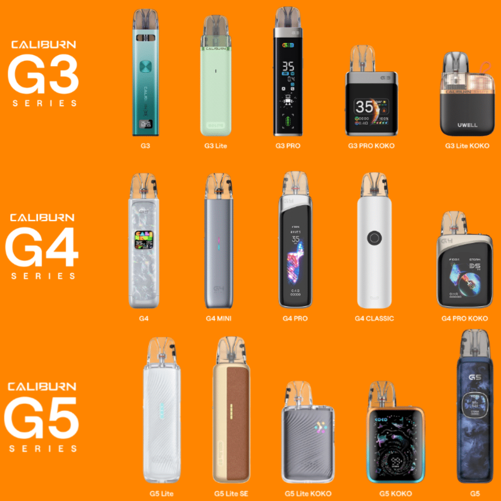 مواصفات كاليبرن G5 : مراجعة شاملة لجهاز Caliburn G5 بود 2026 | فيب مصر - Elkot Store مقارنة بين G5 والإصدارات السابقة