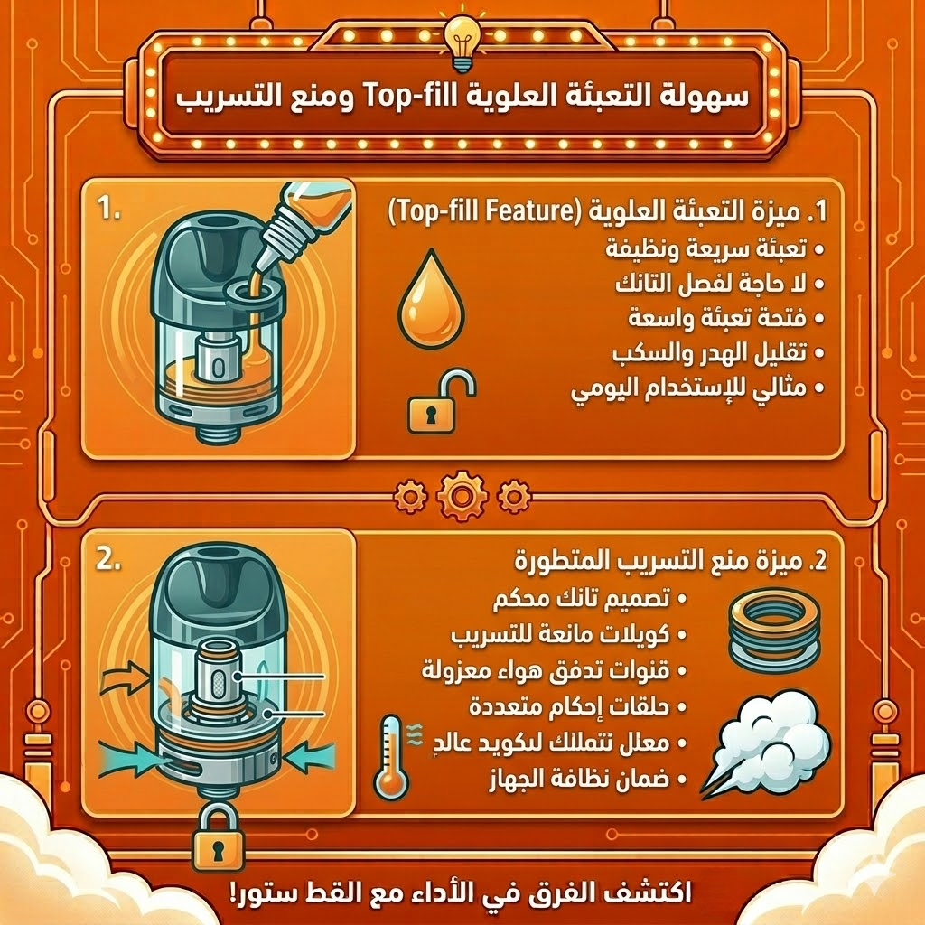 أنواع الفيب : الفرق بين البود سيستم (Pod System) والبود مود (Pod Mod) | فيب مصر - Elkot Store سهولة التعبئة العلوية Top-Fill ومنع التسريب
