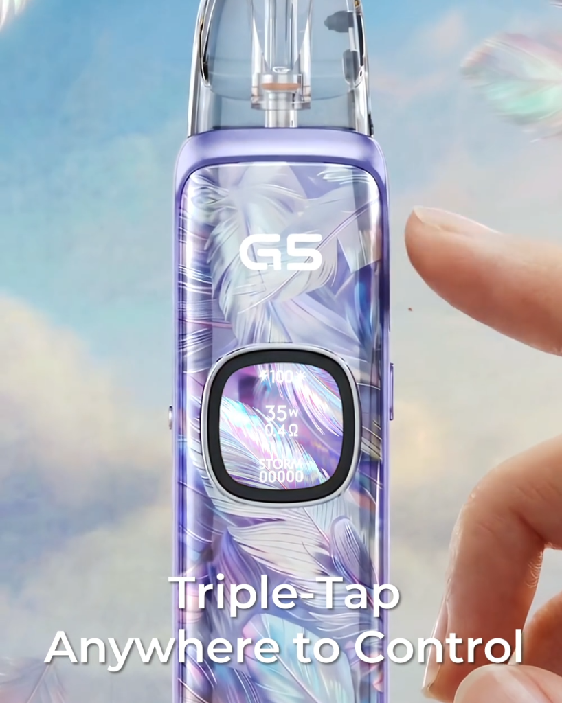 مواصفات كاليبرن G5 : مراجعة شاملة لجهاز Caliburn G5 بود 2026 | فيب مصر - Elkot Store تقنية التحكم باللمس Smart Triple Tap